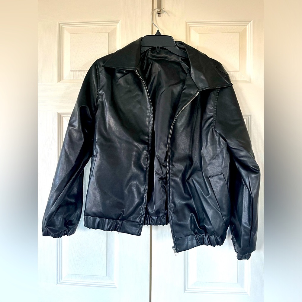90s leather bomber jacket